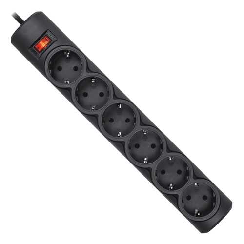Сетевой фильтр Defender DFS151, 6 розеток, 1,8 м, Black в Благо