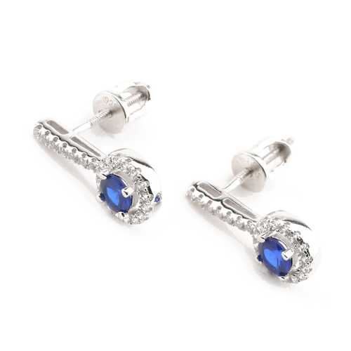Серьги женские YOUKON VE 30144BL серебристые в Благо