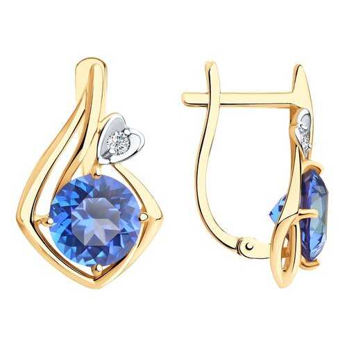 Серьги SOKOLOV из золота с топазами Swarovski и фианитами Swarovski 726204 в Благо